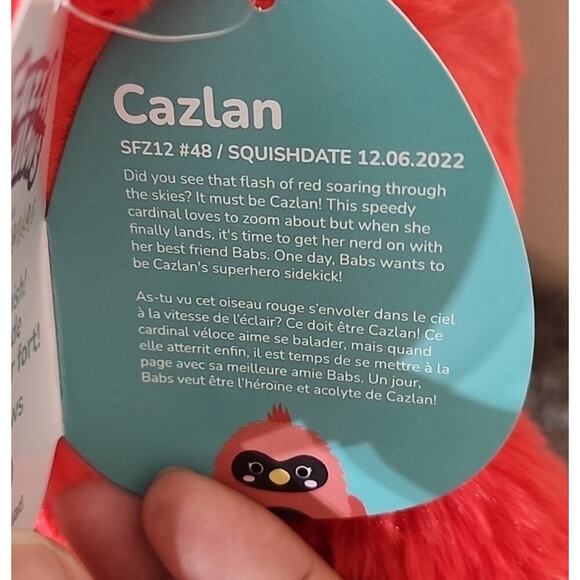 Squishmallow's 12” Cazlan The bird cazlan the red cardinal squishmallow - Picture 10 of 13